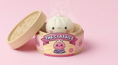 Dumpling Squishy Blind Box Set – 12x Mystery Kawaii im Bambus-Dämpfkörbchen