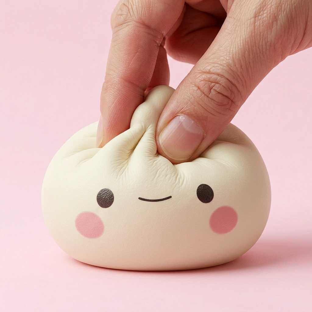 Dumpling Squishy Blind Box Set – 12x Mystery Kawaii beim Drücken, weiches Material