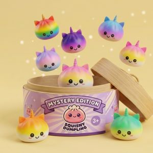 Jumbo Dumpling Squishy Einhorn Regenbogen Mystery beim Drücken, weiches Material