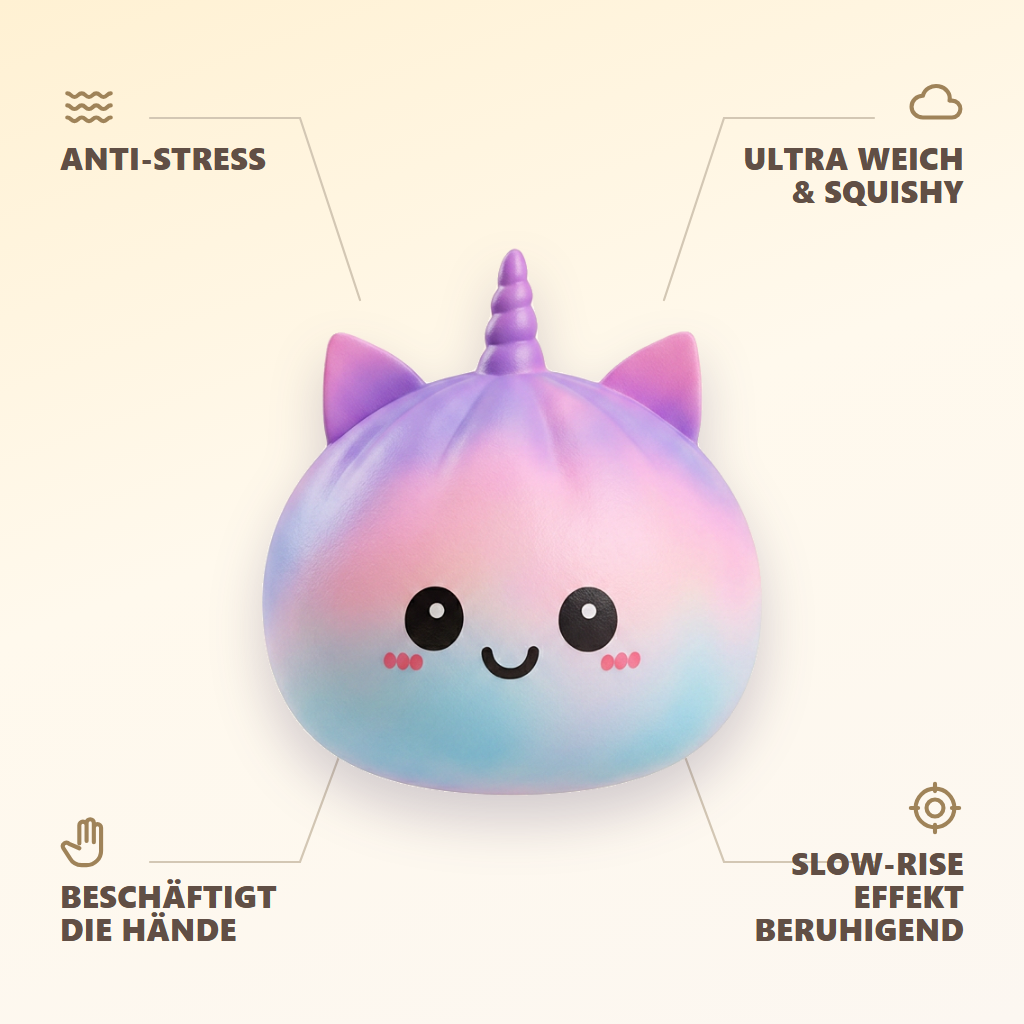 Jumbo Dumpling Squishy Einhorn Regenbogen Mystery — seine Vorteile