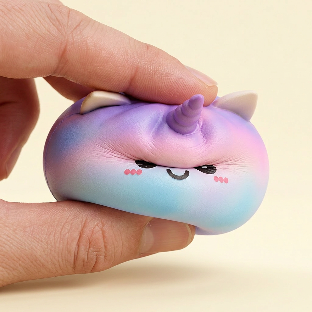 Jumbo Dumpling Squishy Einhorn Regenbogen Mystery — slow-rise Effekt, der Schaum federt langsam zurück