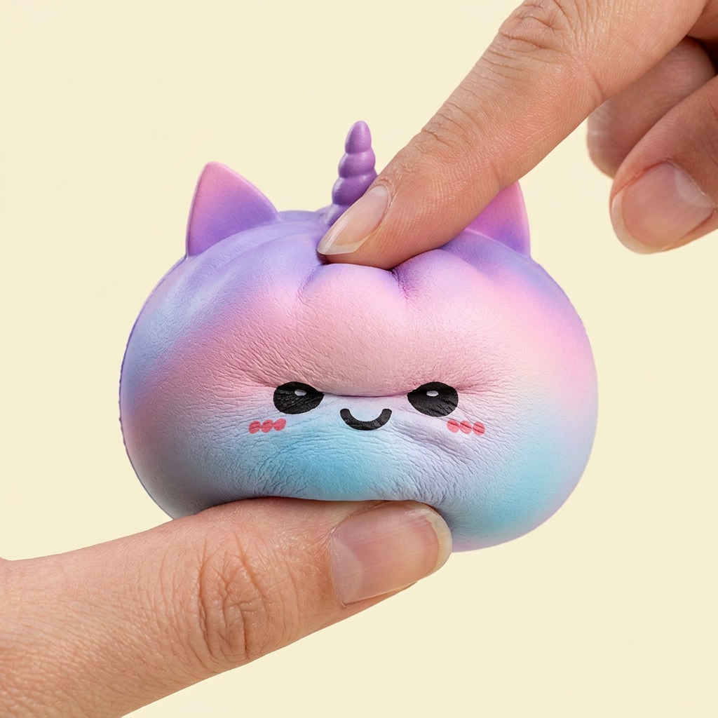 Jumbo Dumpling Squishy Einhorn Regenbogen Mystery beim Drücken, weiches Material