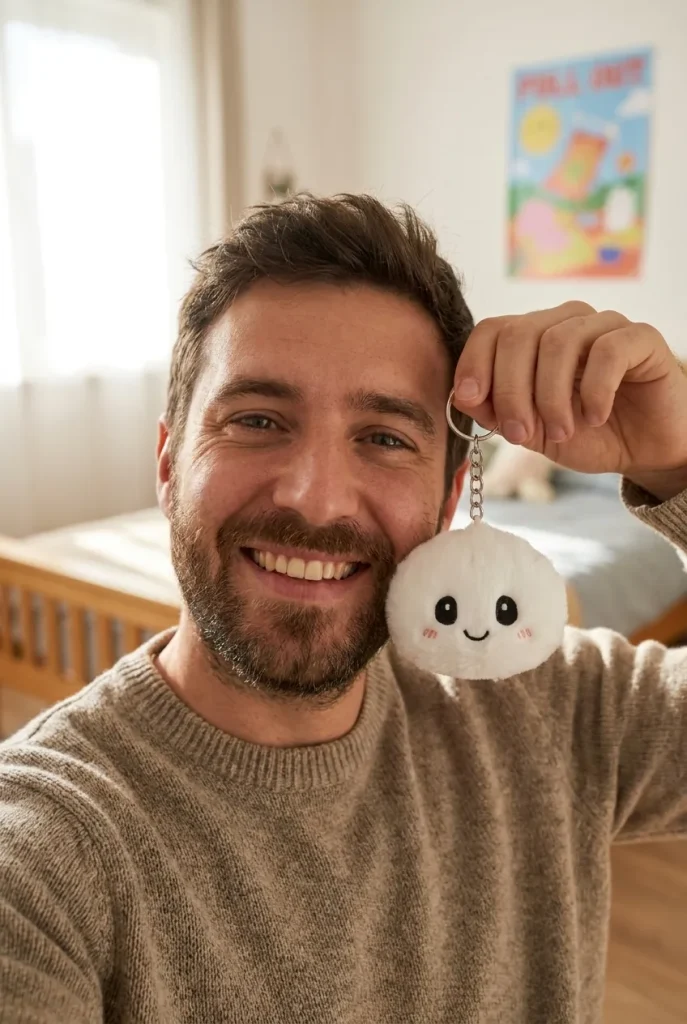 Dumpling Squishy Schlüsselanhänger 6er Mystery-Set im Alltag