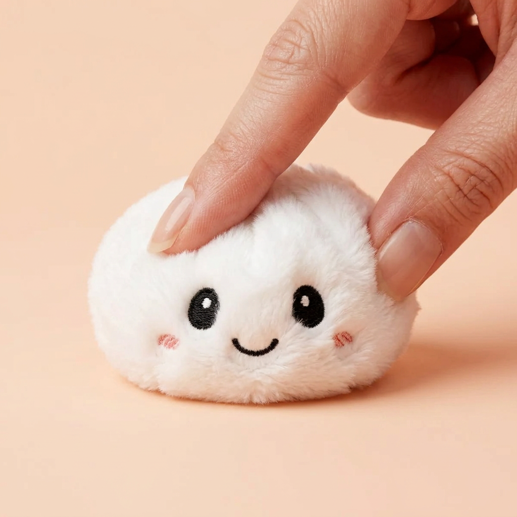 Dumpling Squishy Schlüsselanhänger 6er Mystery-Set beim Drücken, weiches Material