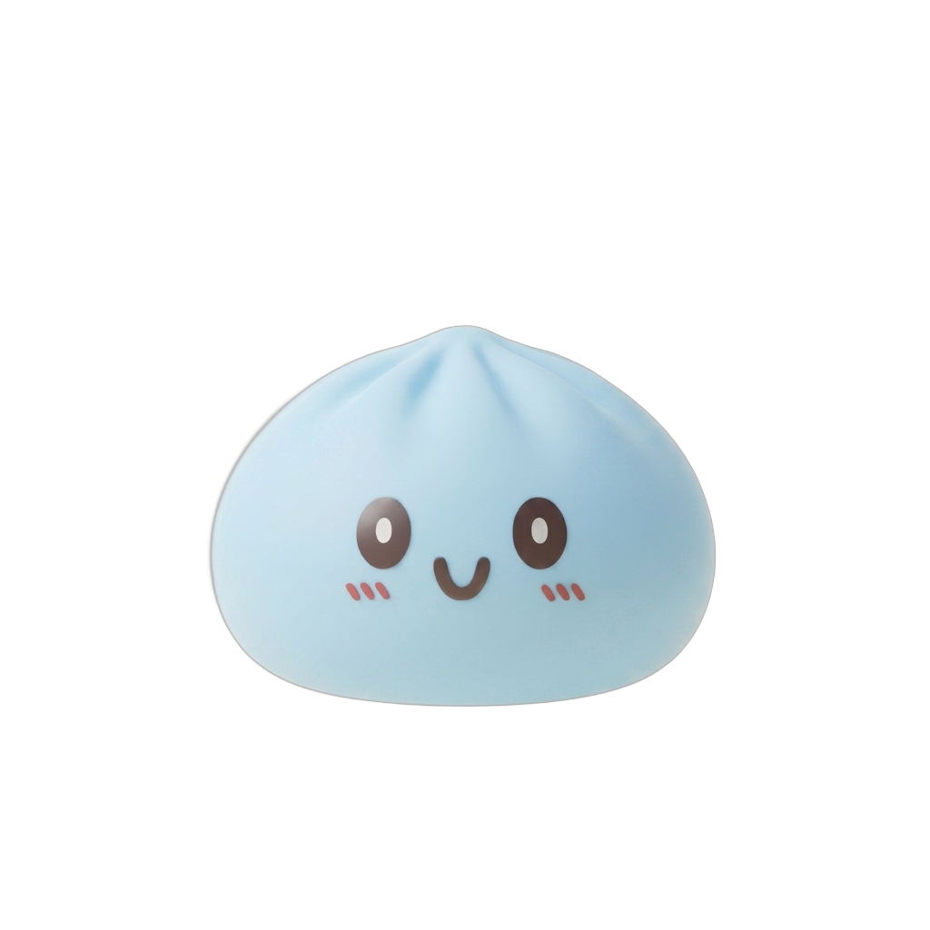 Squishy Dumpling Blue Giant Jumbo beim Drücken, weiches Material