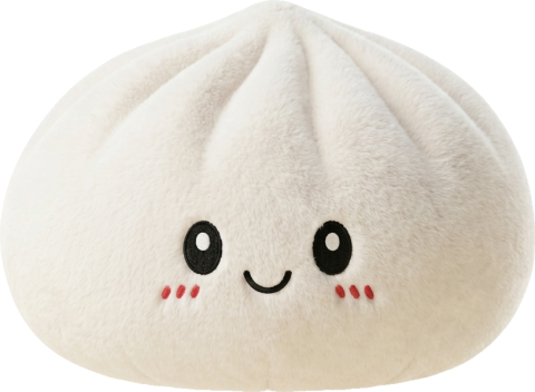 Squishy Dumpling Big – XXL Kuschelkissen 25 cm beim Drücken, weiches Material