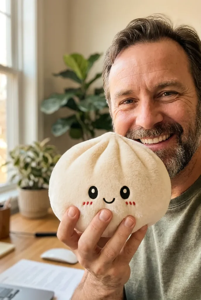 Squishy Dumpling Big – XXL Kuschelkissen 25 cm im Alltag
