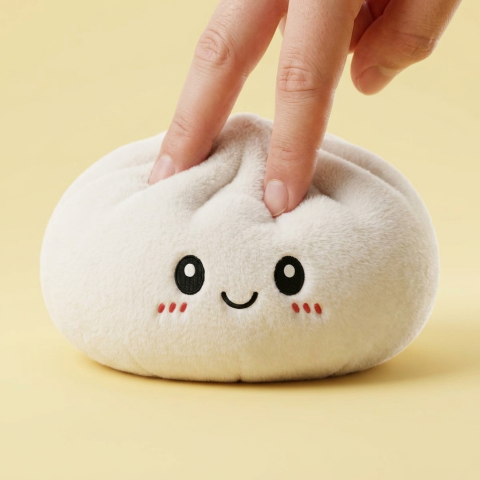 Squishy Dumpling Big – XXL Kuschelkissen 25 cm beim Drücken, weiches Material