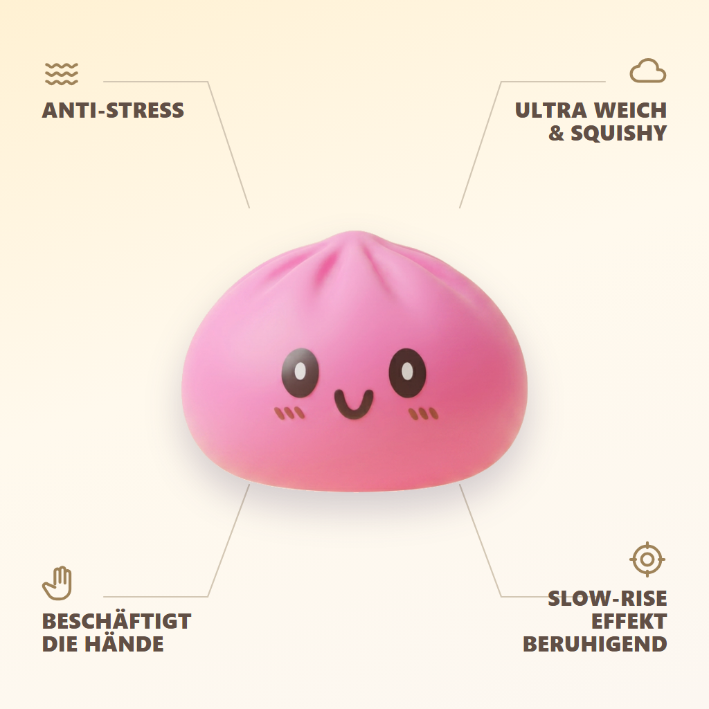 XXL Dumpling Squishy Rosa — seine Vorteile