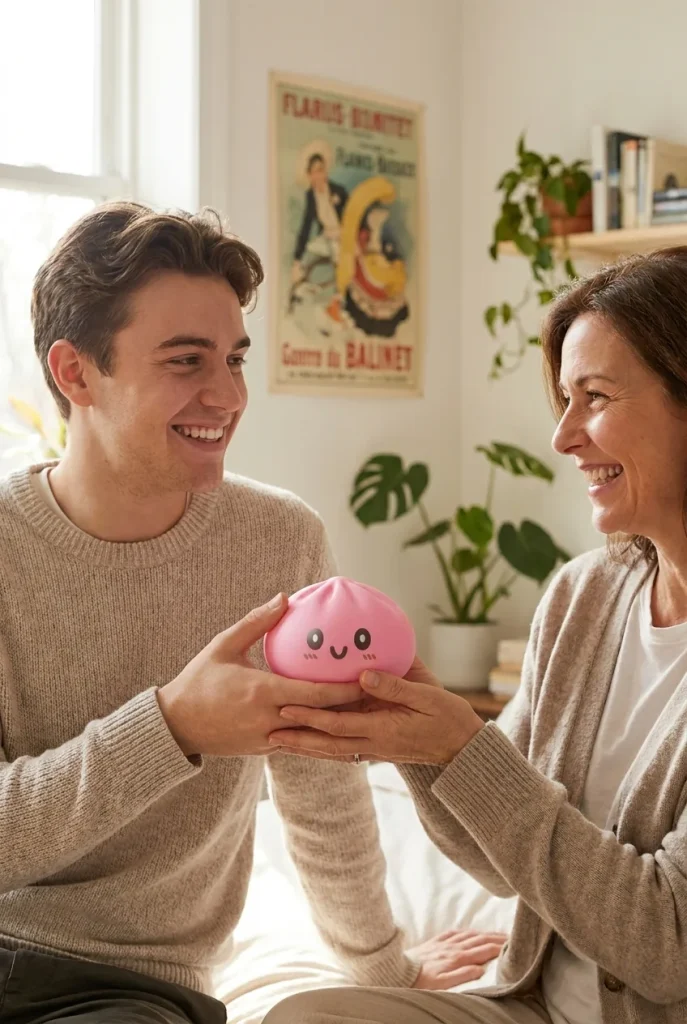 XXL Dumpling Squishy Rosa als Geschenkidee