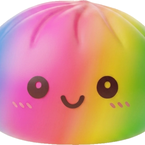 Rainbow Dumpling Squishy XXL Regenbogen-Riese beim Drücken, weiches Material