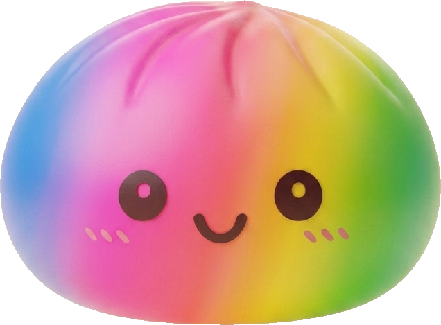 Rainbow Dumpling Squishy XXL Regenbogen-Riese beim Drücken, weiches Material
