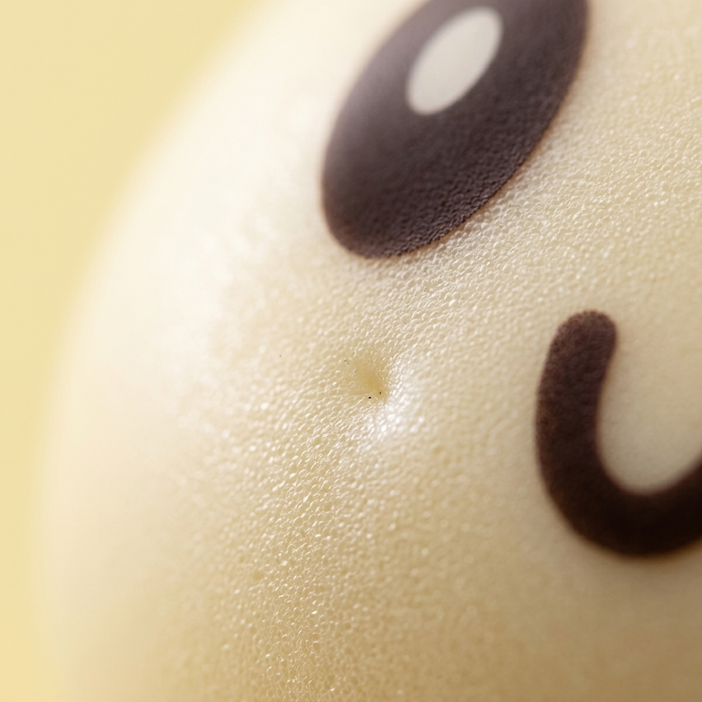 Squishy Dumpling Gelb Gigant XXL — Makro-Nahaufnahme der Textur