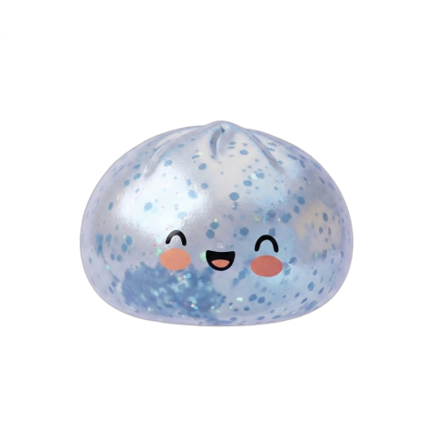 Dumpling Squishy Eisblau Sparkle beim Drücken, weiches Material