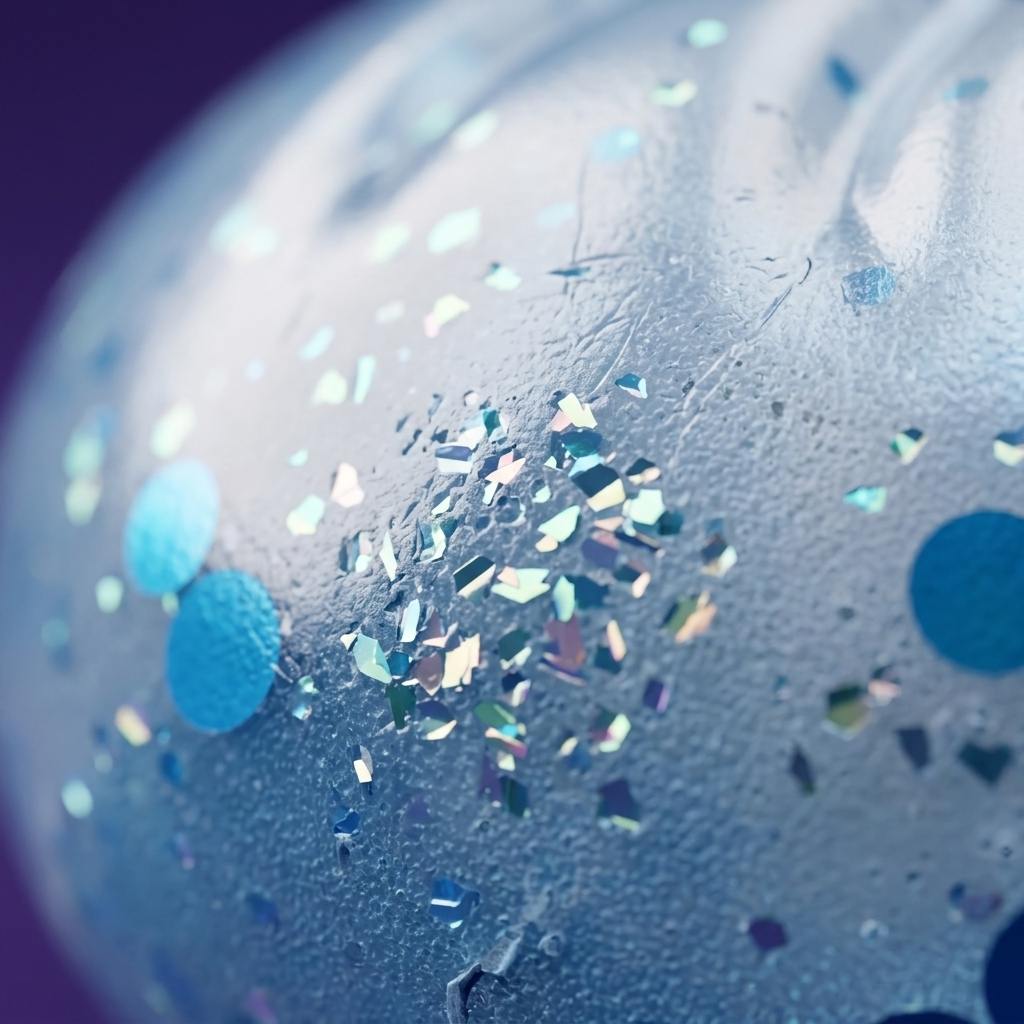 Dumpling Squishy Eisblau Sparkle — Makro-Nahaufnahme der Textur
