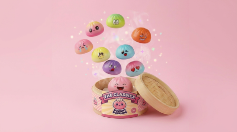 Mini Dumpling Squishy Kawaii Mystery-Set beim Drücken, weiches Material
