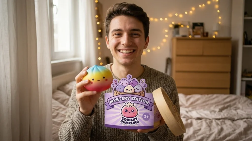 Dumpling Squishy Blind Box Mini – 24er Mystery Set mit seiner Box