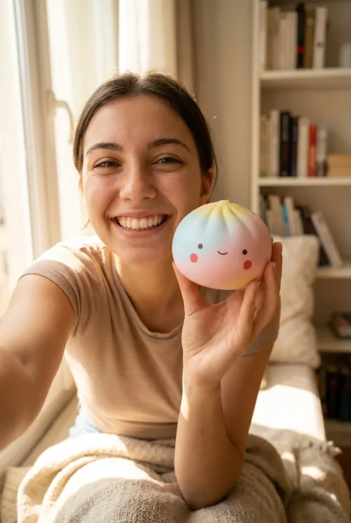Dumpling Squishy Blind Box Mini – 24er Mystery Set im Alltag