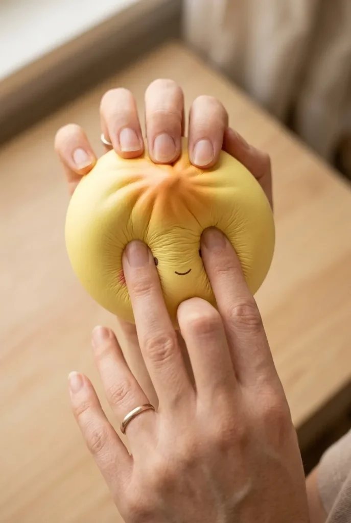 Dumpling Squishy Blind Box Mini – 24er Mystery Set beim Drücken