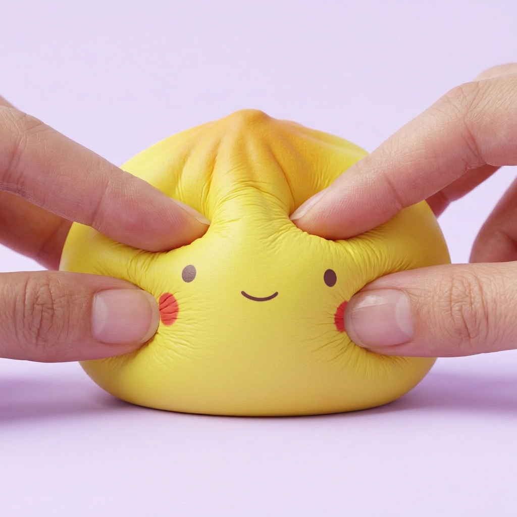 Dumpling Squishy Blind Box Mini – 24er Mystery Set beim Drücken, weiches Material
