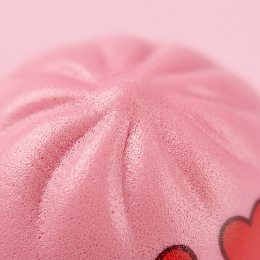 Mini Dumpling Squishy Kawaii Mystery-Set — Makro-Nahaufnahme der Textur