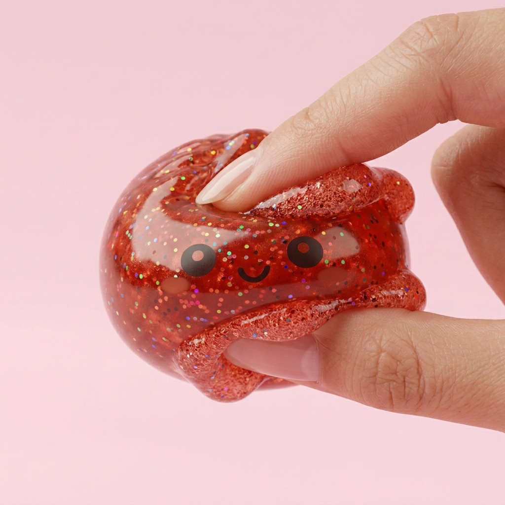 Mini Dumpling Squishy Metallic Glänzend — slow-rise Effekt, der Schaum federt langsam zurück