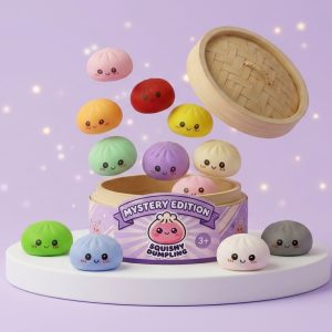 Mini Dumplings Squishy Mystery Überraschung beim Drücken, weiches Material