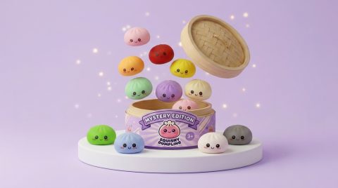 Mini Dumplings Squishy Mystery Überraschung beim Drücken, weiches Material