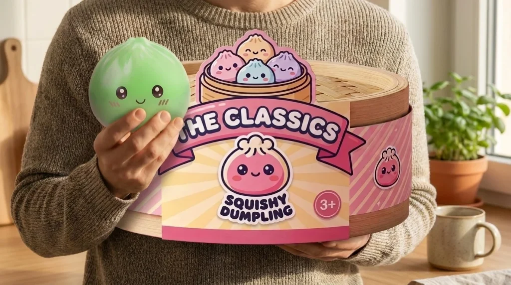 Mini Dumpling Squishy Zucker-Set mit seiner Box