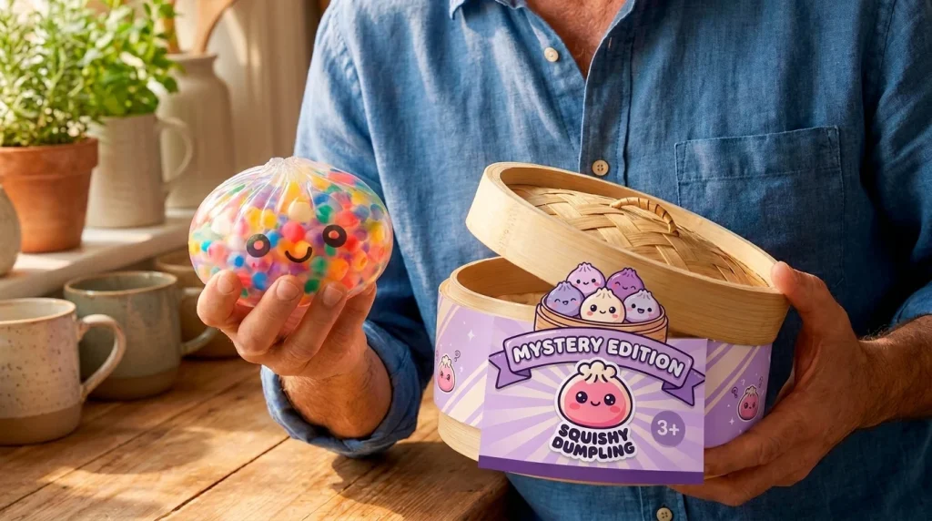 Mystery Dumpling Squishy Bubble Sanft mit seiner Box