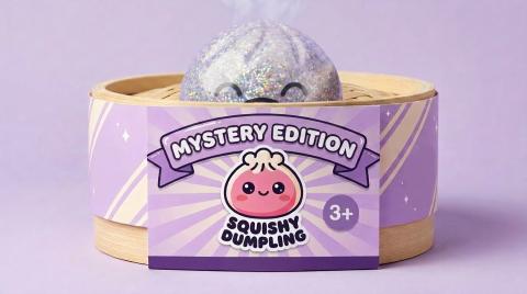 Rare Dumpling Squishy Mystery Sammleredition im Bambus-Dämpfkörbchen