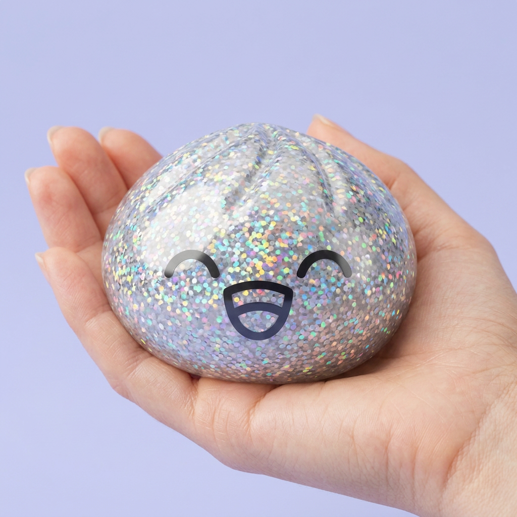 Rare Dumpling Squishy Mystery Sammleredition in der Hand gehalten, echte Größe