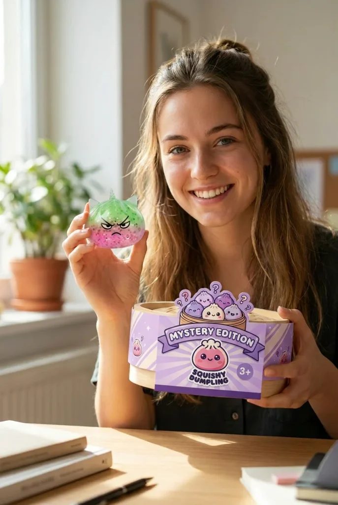 Glitter Dumpling Squishy Rare Einhorn-Zauber mit seiner Box