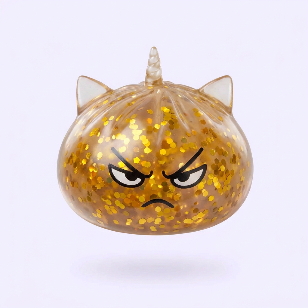 Glitter Dumpling Squishy Rare Einhorn-Zauber beim Drücken, weiches Material