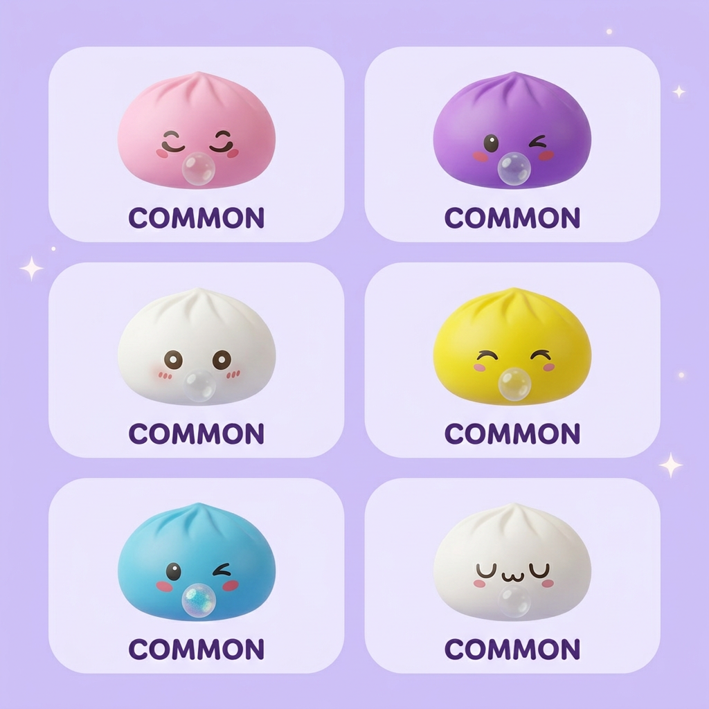 Mystery Dumpling Squishy Überraschungsbox beim Drücken, weiches Material