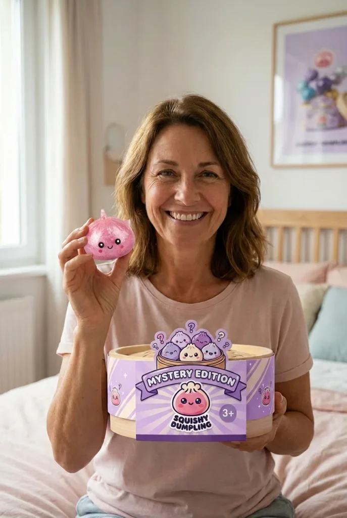 Mystery Dumpling Squishy Glitter Einhorn mit seiner Box