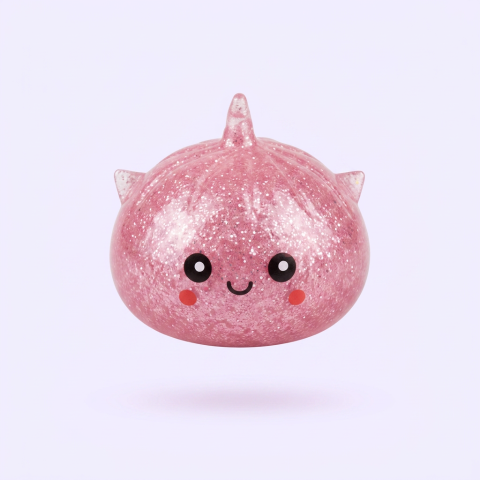 Mystery Dumpling Squishy Glitter Einhorn beim Drücken, weiches Material