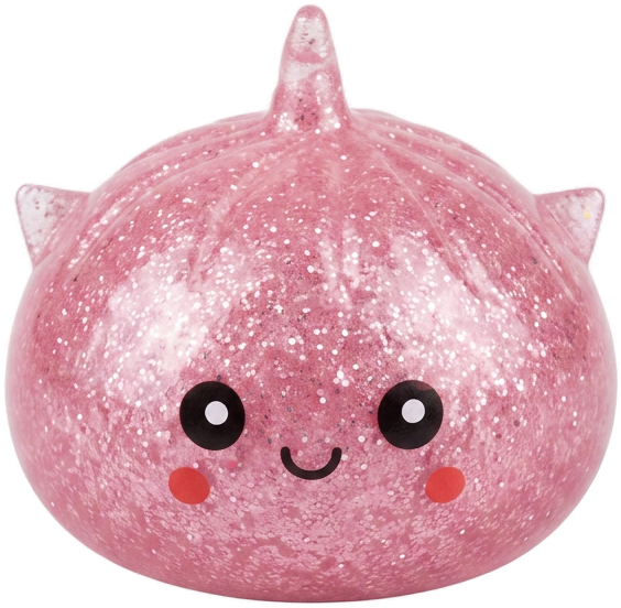 Mystery Dumpling Squishy Glitter Einhorn beim Drücken, weiches Material