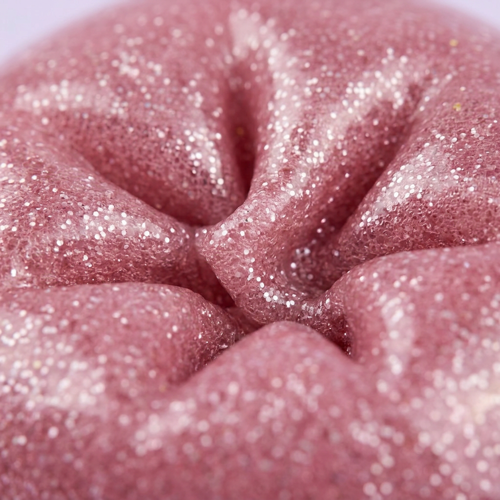 Mystery Dumpling Squishy Glitter Einhorn — Makro-Nahaufnahme der Textur