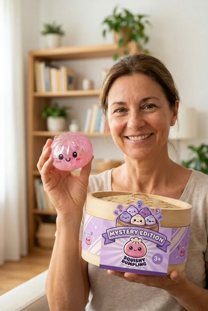 Dumplings Squishy Glitter Surprise Mystery mit seiner Box