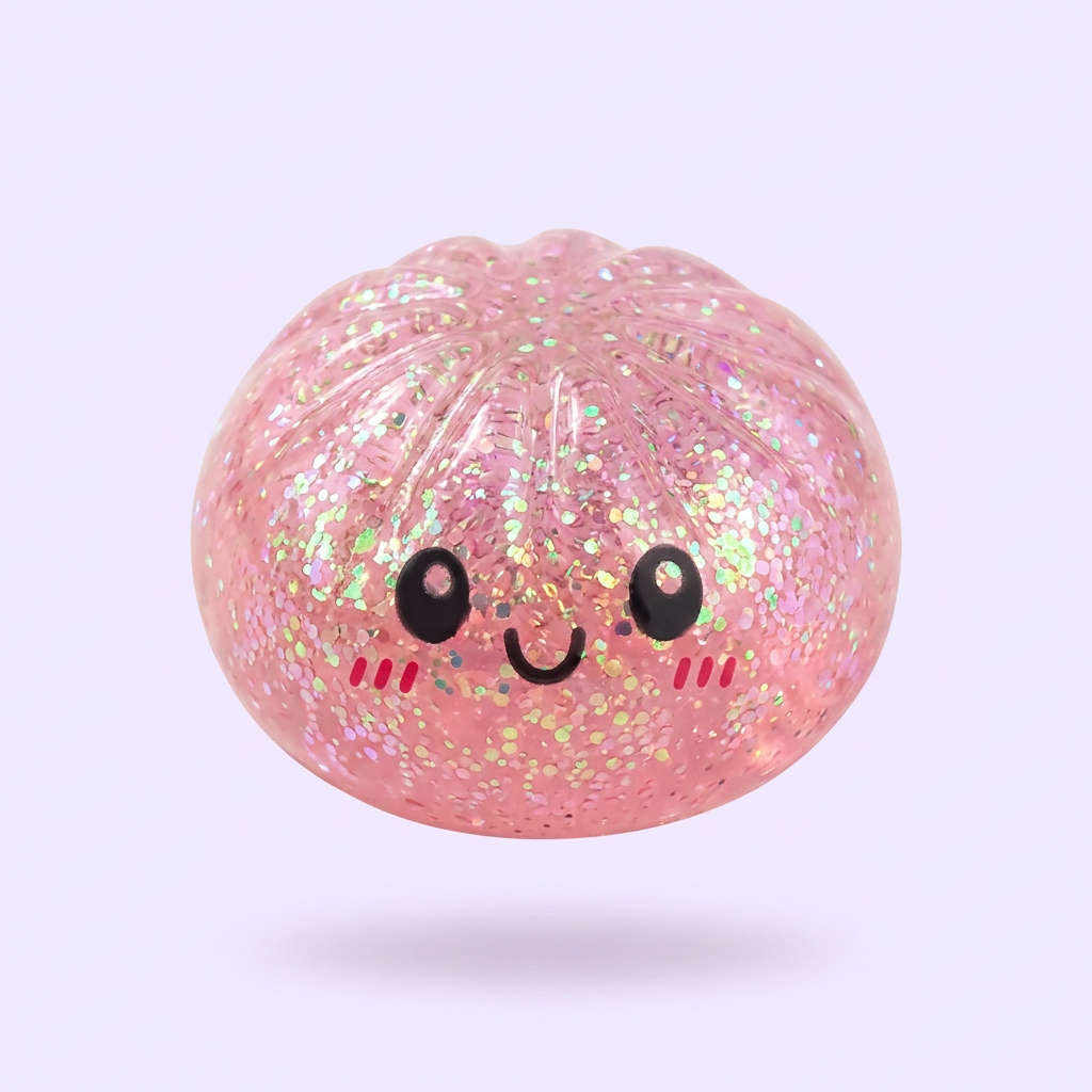 Dumplings Squishy Glitter Surprise Mystery beim Drücken, weiches Material