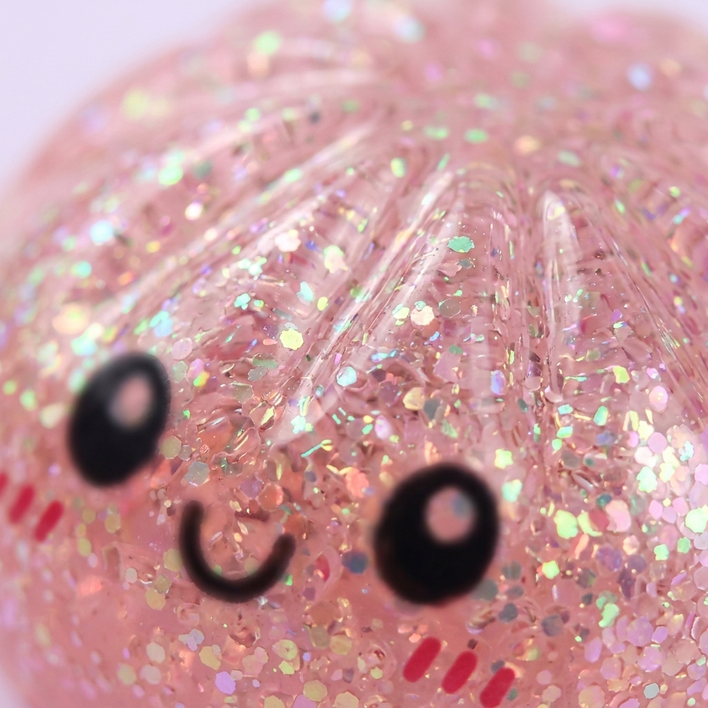 Dumplings Squishy Glitter Surprise Mystery — Makro-Nahaufnahme der Textur