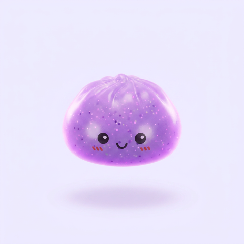 Dumpling Squishy Mystery Glow in the Dark mit Glitzer beim Drücken, weiches Material