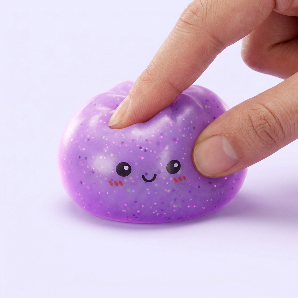 Dumpling Squishy Mystery Glow in the Dark mit Glitzer beim Drücken, weiches Material