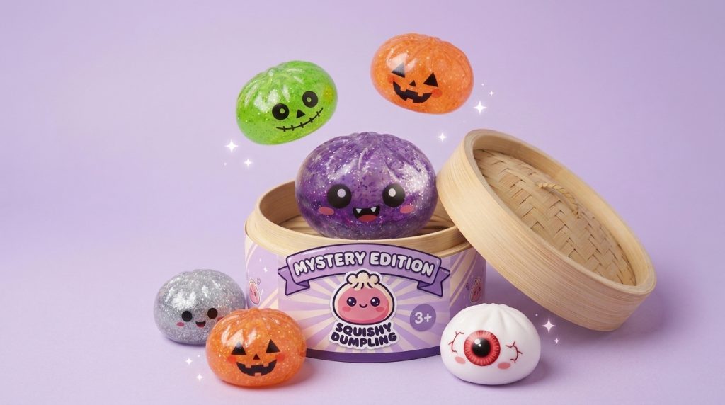 Squishy Dumpling Mystery Halloween Überraschung beim Drücken, weiches Material