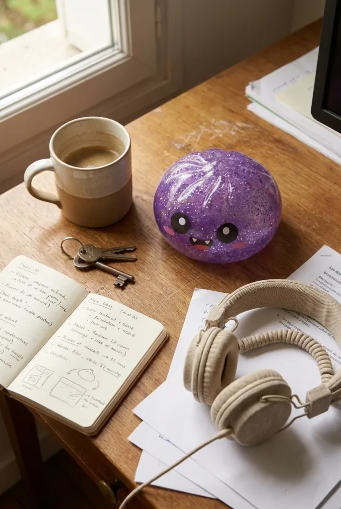 Squishy Dumpling Mystery Halloween Überraschung auf dem Schreibtisch