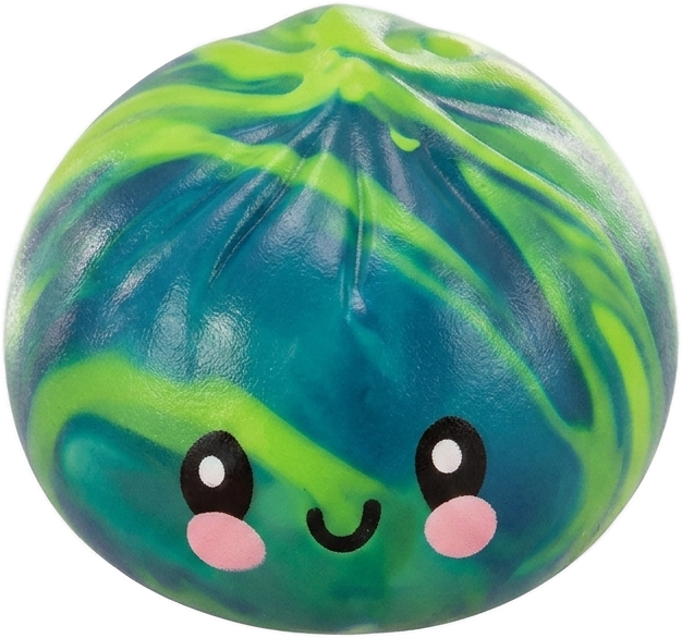 Dumpling Squishy Mystery Tie Dye Mini beim Drücken, weiches Material