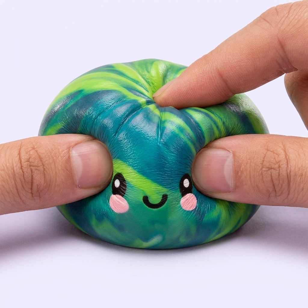 Dumpling Squishy Mystery Tie Dye Mini — slow-rise Effekt, der Schaum federt langsam zurück