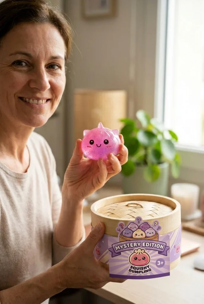 Dumpling Squishy Unicorn Mystery Mini mit seiner Box