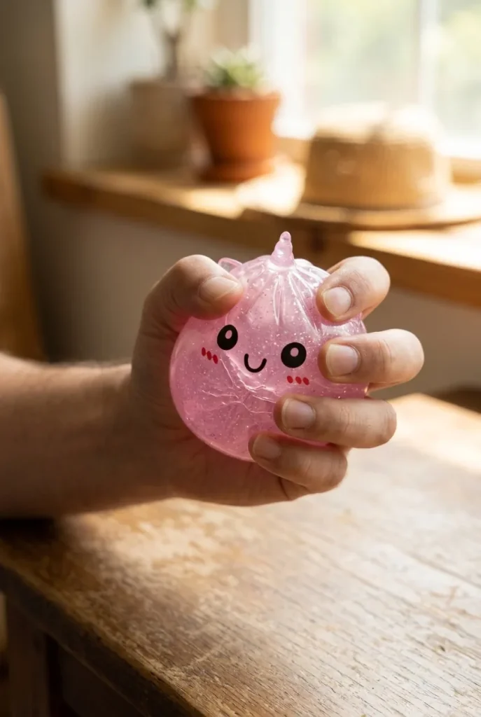Dumpling Squishy Unicorn Mystery Mini beim Drücken